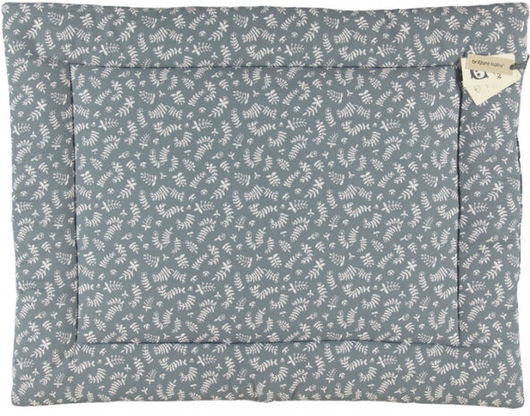 boxkleed Organic Botanic 80 x 100 cm blauwgrijs