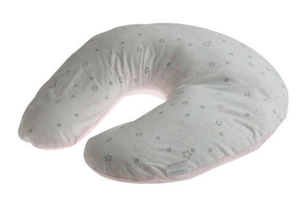 voedingskussen sterren en wolken polyester roze