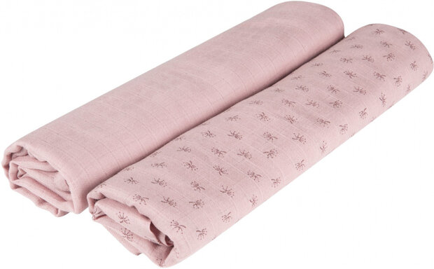 verzorgingsdoeken Lil Planet 120 cm katoen roze 2 stuks