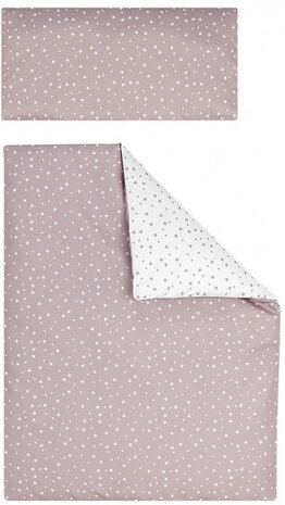 wieg/co-sleeper Universo 55 x 85 cm wit/roze 5-delig