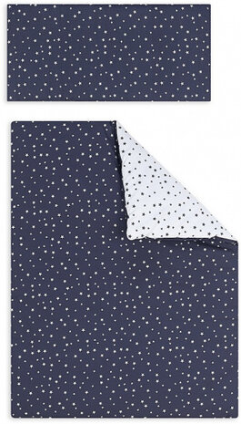 wieg/co-sleeper Universo 55 x 85 cm wit/blauw 5-delig