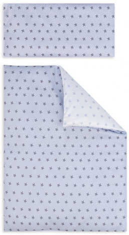 wieg Estrella de Mar 55 x 85 cm hout wit/blauw 5-delig