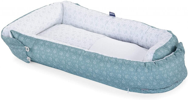babynest Foxy junior ​​​​​​​93 x 53 cm katoen groen/wit