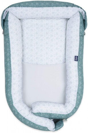 babynest Foxy junior ​​​​​​​93 x 53 cm katoen groen/wit