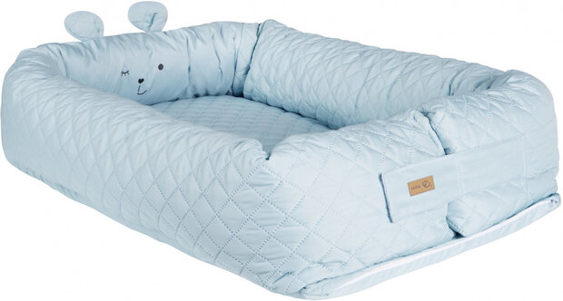 babynest Benny jongens 85 x 50 x 16 cm katoen blauw