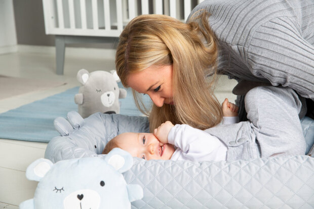 babynest Benny jongens 85 x 50 x 16 cm katoen blauw