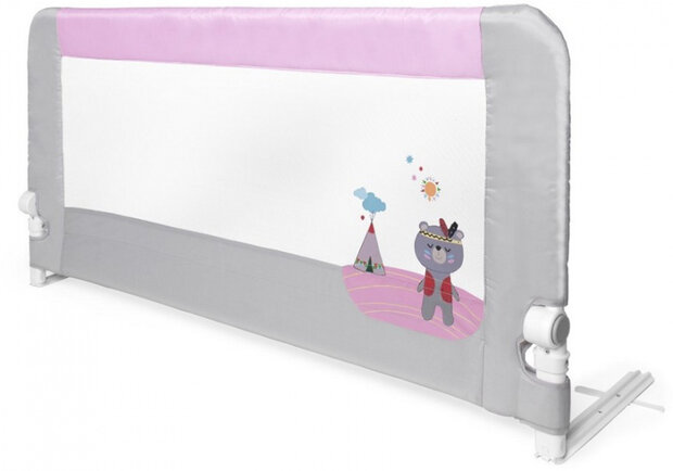 bedrail Indio meisjes 70 x 150 cm textiel grijs/roze