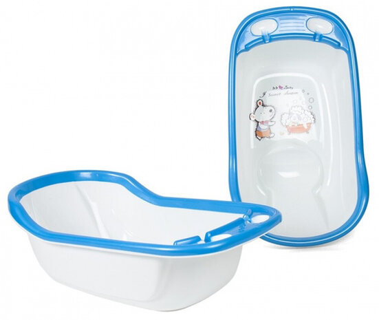 badje junior 72 x 42 x 25 cm wit/blauw
