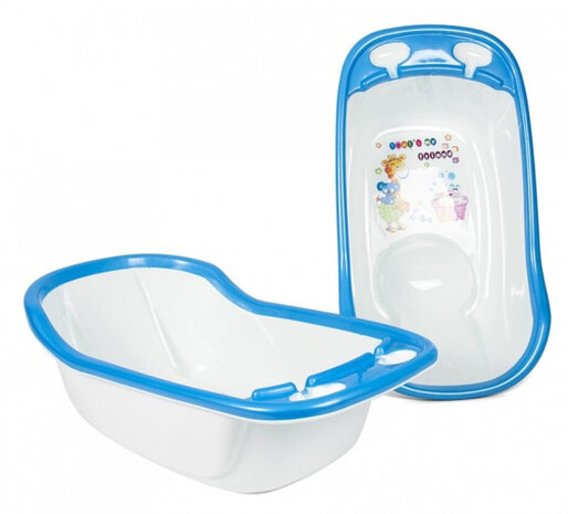 badje junior 82 x 46 x 30 cm wit/blauw