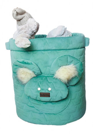 opbergmand Teddy 45 x 48 cm katoen groen
