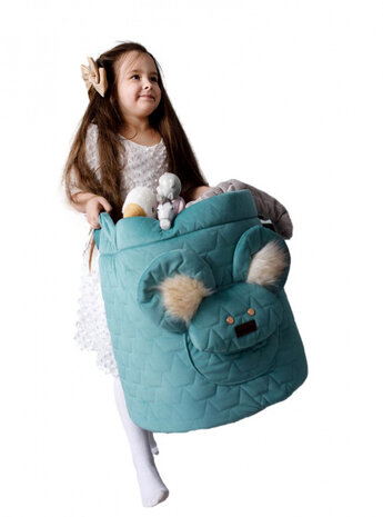 opbergmand Teddy 45 x 48 cm katoen groen