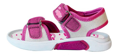 sandalen Cry Babies meisjes canvas roze/wit maat 25