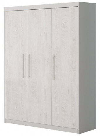 kledingkast Maren-2 190 x 131 x 52 cm hout grijs
