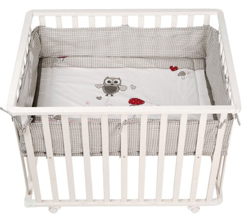 babybox Adam &amp; Owl junior 75 x 100 cm hout wit