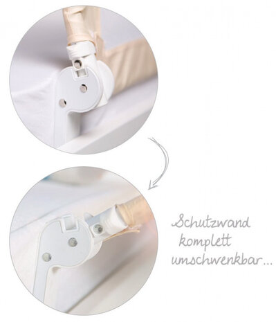 bedhekje Klipp-Klapp junior 40 x 150 cm polyester beige