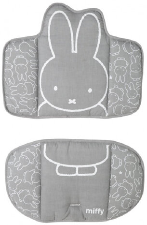stoelverkleiner Miffy junior polyester grijs/wit 2-delig