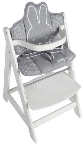 stoelverkleiner Miffy junior polyester grijs/wit 2-delig