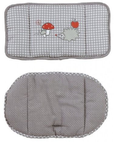 stoelverkleiner Adam &amp; Owl polyester grijs/rood 2-delig