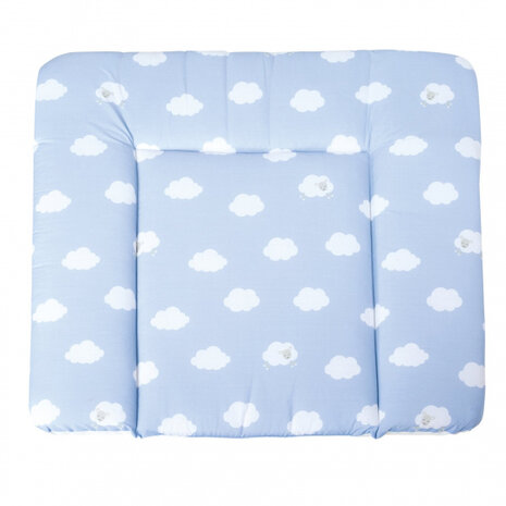 aankleedkussen Wolken 85 x 75 cm polykatoen blauw