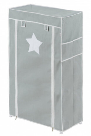 opbergrek Little Stars 58 x 28 x 90 cm polyester grijs
