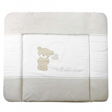 aankleedkussen Lovely Bear 85 cm polykatoen wit/beige