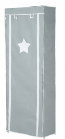opbergrek Little Stars 58 x 28 x 158 cm polyester grijs
