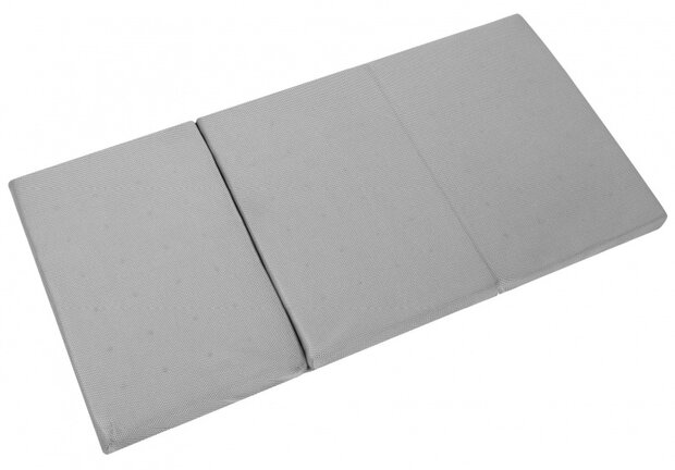 matras campingbed junior 60 x 120 cm polyester grijs