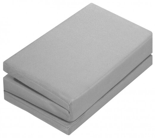 matras campingbed junior 60 x 120 cm polyester grijs