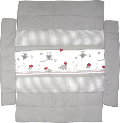 boxkleed Adam &amp; Eule junior 96 x 96 cm polyester grijs