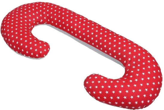 zwangerschapskussen polykatoen rood/grijs