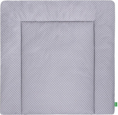 verschoonmat katoen/polyester 80 x 75 cm grijs/wit