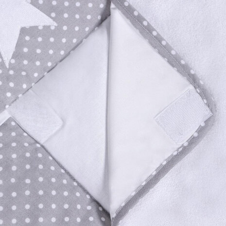 verschoonmat katoen/polyester 80 x 75 cm grijs/wit