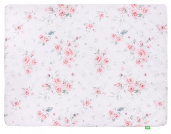 deken junior 75 x 100 cm polykatoen wit/roze