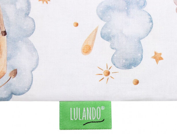 deken junior 75 x 100 cm polykatoen wit/blauw