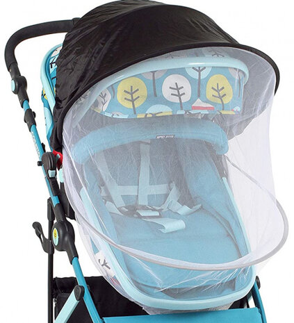 klamboe kinderwagen polyester/mesh wit one-size