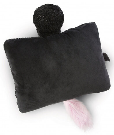kussen Unicorn Yin junior 40 x 30 cm polyester zwart
