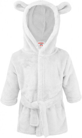 badjas junior fleece wit maat 86