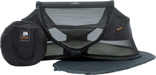 reisbed Baby Luxe junior 120 x 75 x 50 cm polyester zwart