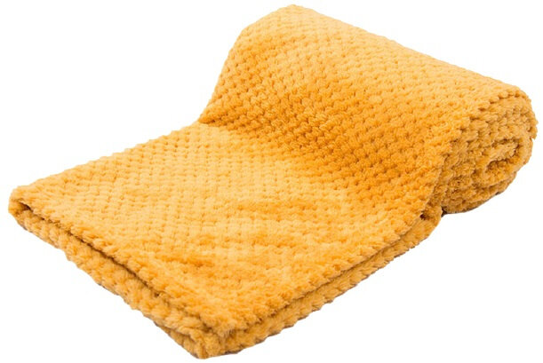 wikkeldeken junior 70 x 100 cm polyester mosterdgeel