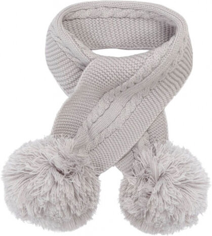 babysjaal Elegance pompoms acryl grijs one-size