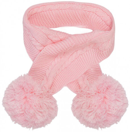 babysjaal Elegance pompoms acryl lichtroze one-size