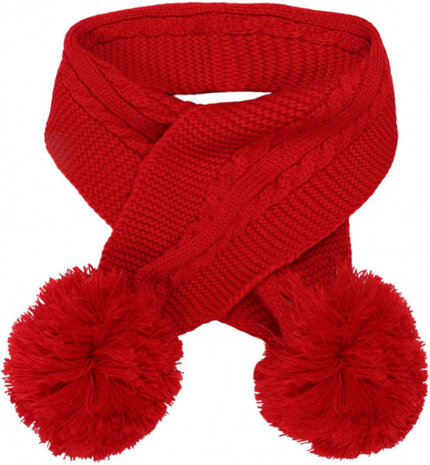 babysjaal Elegance pompoms acryl rood one-size