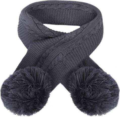 babysjaal Elegance pompoms acryl blauwgrijs one-size