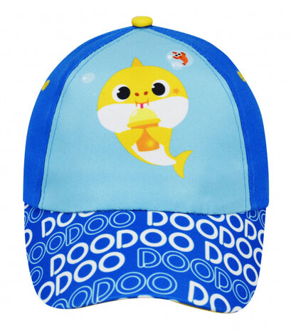 pet Baby Shark junior polyester blauw/wit mt 52