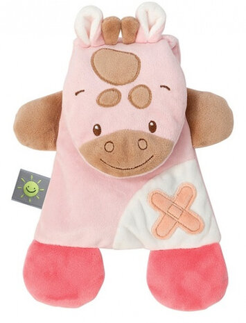 warmteknuffel Giraffe junior 25 x 19 cm polyester roze