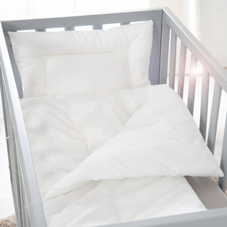 bedset junior 80 x 80 cm katoen wit 2-delig