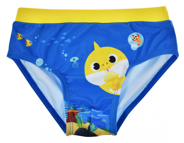 zwembroek Baby Shark junior polyester blauw/geel mt 86/92