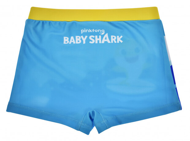 zwembroek Baby Shark junior polyester geel/blauw mt 104