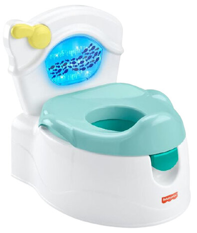 plaspotje Sea Me Flush junior 37,1 cm wit/blauw