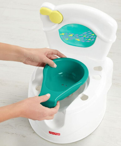 plaspotje Sea Me Flush junior 37,1 cm wit/blauw